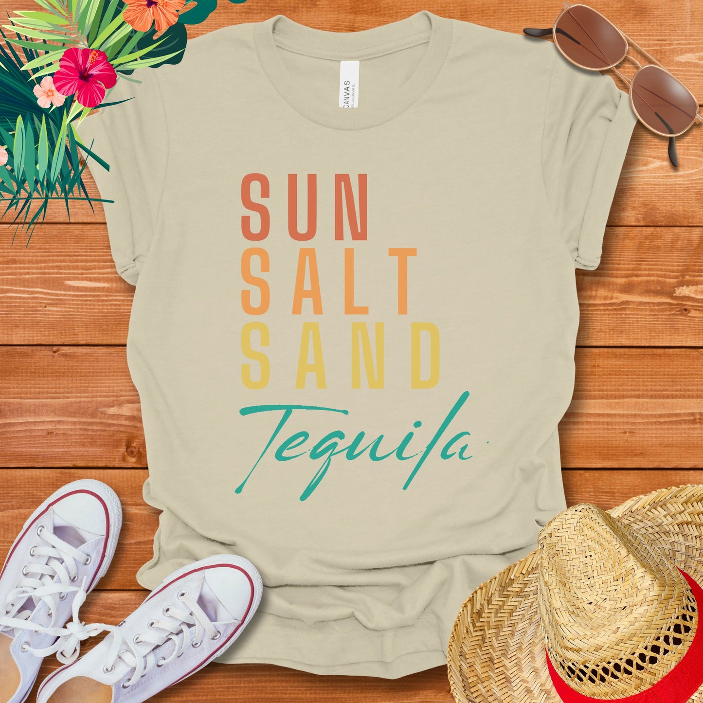 Sun Salt Sand Tequila Summer T-Shirt