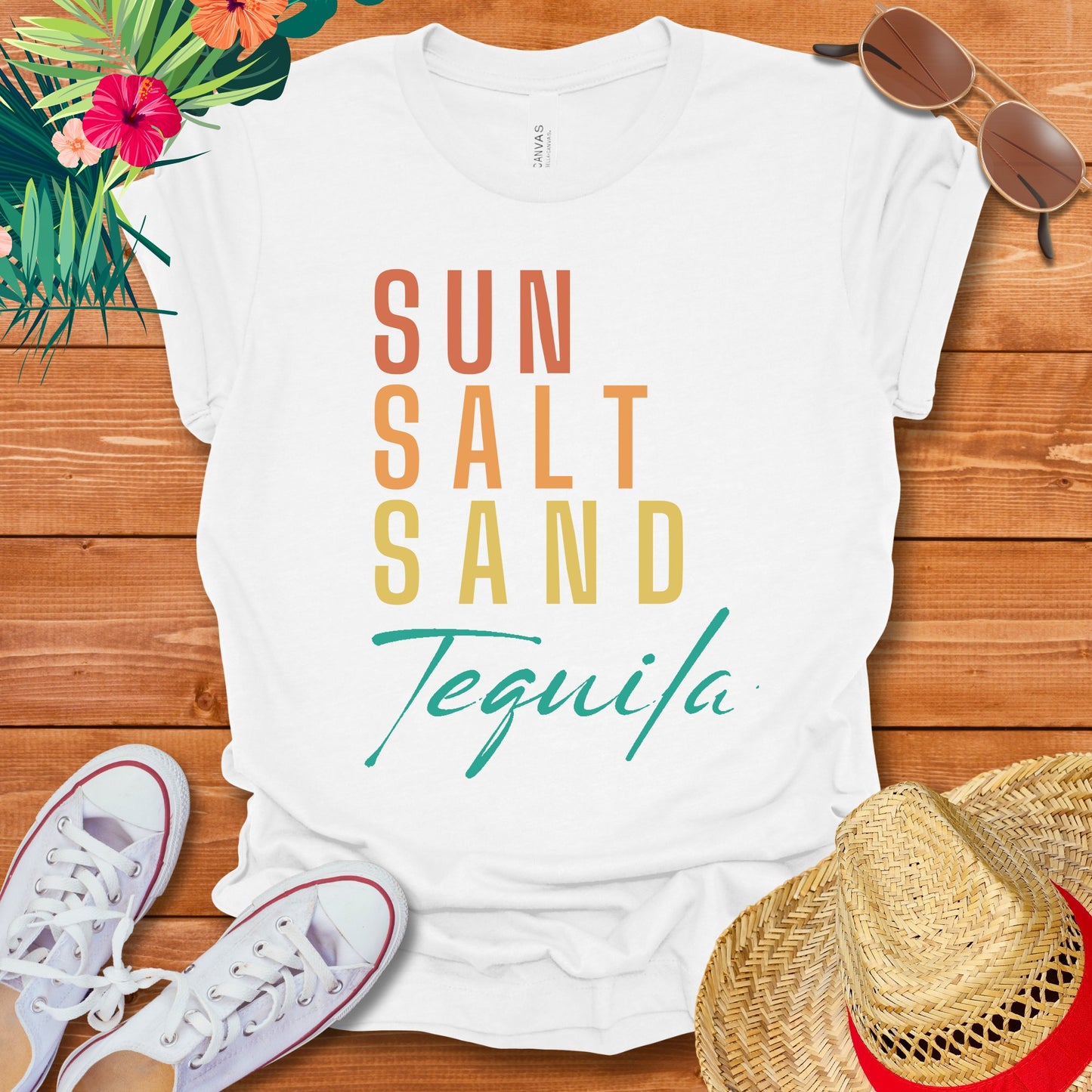 Sun Salt Sand Tequila Summer T-Shirt